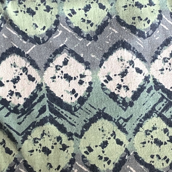 Mudd Maxi Sun Dress Boho Beach V-neck Halter Back Stretch High Waist L Green VTG - Picture 12 of 12